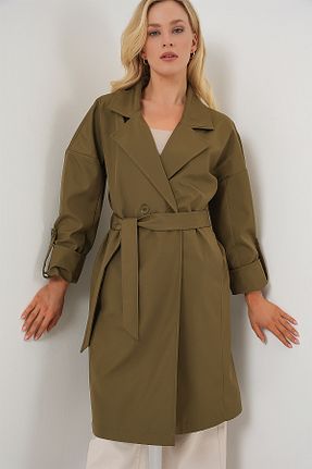 ترنچکت خاکی زنانه پلی استر Bigdart - کد 665573341
