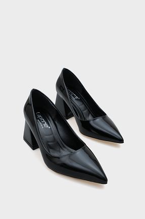 کفش پاشنه بلند کلاسیک مشکی زنانه چرم مصنوعی Capone Outfitters - کد 770086335