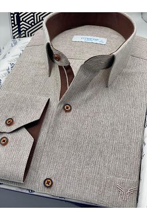 پیراهن بژ مردانه Relaxed Fitmens - کد 315651527