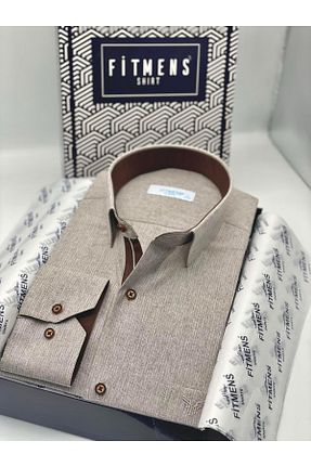پیراهن بژ مردانه Relaxed Fitmens - کد 315651527