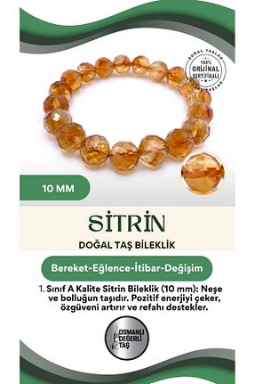 دستبند جواهر زرد زنانه سنگ طبیعی OSMANLI DEĞERLİ TAŞ - کد 805233514