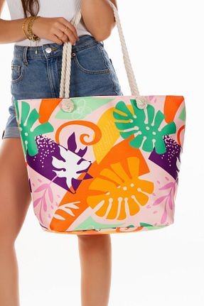 کیف ساحلی نارنجی زنانه پارچه ای GreandBags - کد 741980289