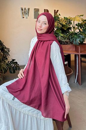شال زرشکی زنانه پنبه ای lamelif - کد 933899958