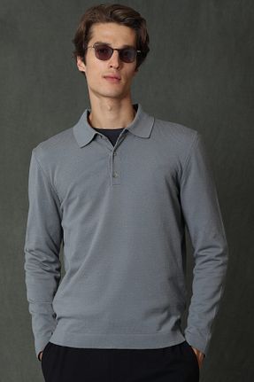 پلیور طوسی مردانه ساده Lufian - کد 356000948