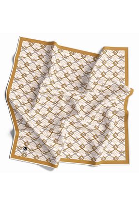 روسری طلائی پلی استر VİOLLA - کد 739346991