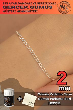 دستبند نقره طوسی زنانه 925 عیار OSMANLI GÜMÜŞ - کد 804790588
