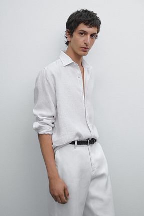 پیراهن سفید مردانه رگولار Massimo Dutti - کد 921097001