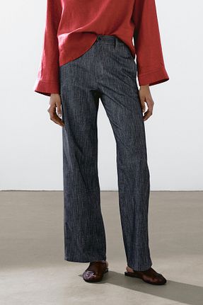 شلوار طوسی زنانه پنبه ای Massimo Dutti - کد 929840563