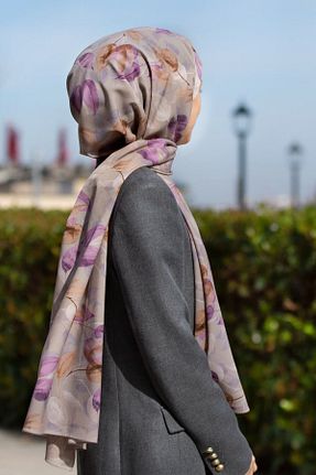 شال صورتی زنانه Medine İpeği Vissona - کد 875846541