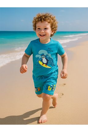 شلوارک و برمودا فیروزه ای بچه گانه رگولار Civil Boys - کد 921655928