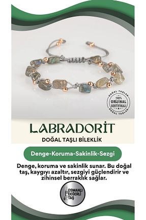 دستبند جواهر طوسی زنانه سنگ طبیعی OSMANLI DOĞAL TAŞ - کد 655858882