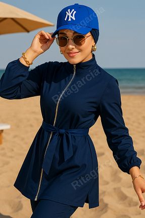 کلاه آبی زنانه پنبه ای Ritagarcia - کد 149691819
