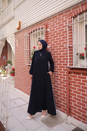 کلاه و ابایا سرمه ای زنانه پلی استر KADEEM - کد 824131510