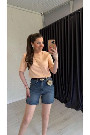 تیشرت بژ زنانه Relaxed elif teke - کد 906243177