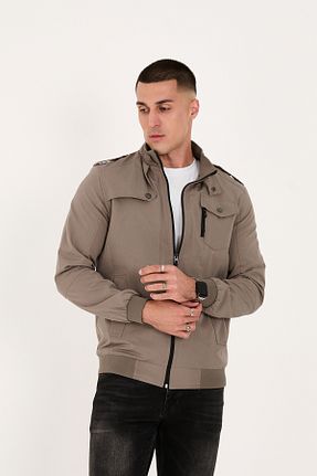 کاپشن قهوه ای مردانه رگولار LEBS - کد 944361745