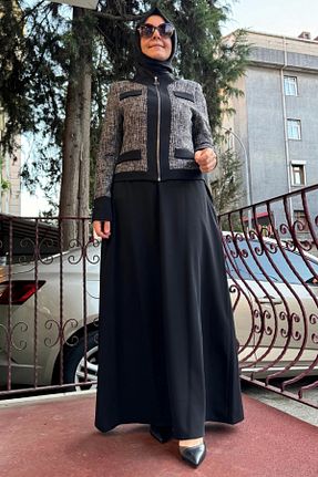 کت حجاب مشکی زنانه Relaxed Al-Marwah - کد 857208427