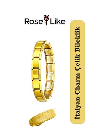 دستبند استیل (فولاد) زرد زنانه استیل (فولاد) RoseLike - کد 930599792