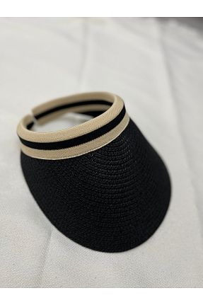 کلاه مشکی زنانه حصیر Butik - کد 944462740