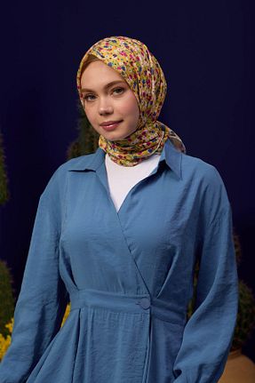 روسری زرد پنبه ای İpekhan - کد 850315730