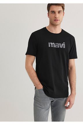 تیشرت مشکی مردانه یقه دوچرخه Mavi - کد 356697771