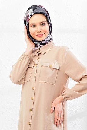 روسری صورتی پلی استر Lanjeron - کد 436842680