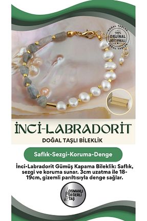 دستبند مروارید سفید مروارید آب شیرین OSMANLI DEĞERLİ TAŞ - کد 647265346