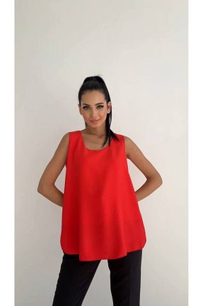 بلوز قرمز زنانه ساده Swass - کد 860716144