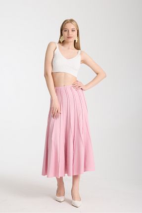 دامن صورتی زنانه بافتنی Swass - کد 931244699