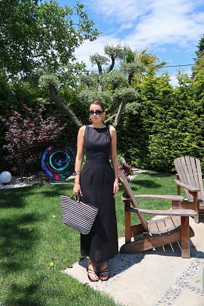 لباس مشکی زنانه کتان Swass - کد 942523192