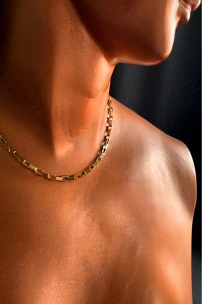 گردنبند استیل ( فولاد ) طلائی زنانه استیل ضد زنگ SEVGİLİ TAKI - کد 825627071
