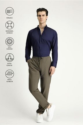 شلوار سبز مردانه پارچه Kiğılı - کد 849714759