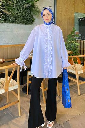 تونیک حجاب سفید زنانه ویسکون lamelif - کد 752970065