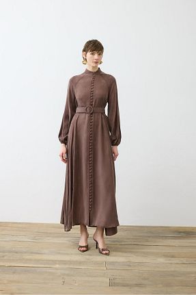 لباس قهوه ای زنانه تریکو TERZİ DÜKKANI - کد 837150971