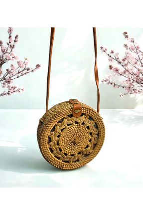 کیف دوشی قهوه ای زنانه حصیر SepetçiBaba - کد 6525082