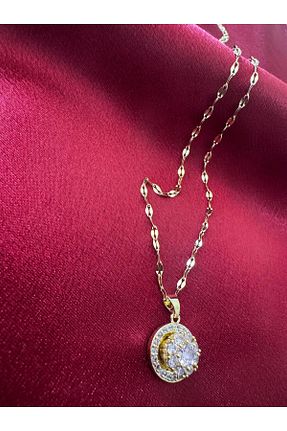گردنبند استیل ( فولاد ) زرد زنانه استیل ضد زنگ magische - کد 932563771