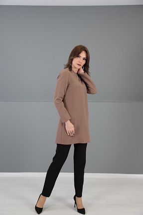 تونیک حجاب قهوه ای زنانه ویسکون ÖNDER ÖZSOY - کد 465327863