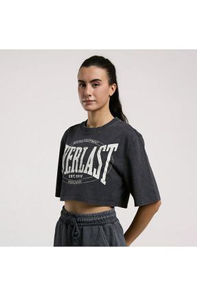 تیشرت اسپرت طوسی زنانه رگولار Everlast - کد 926566863