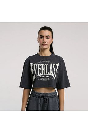 تیشرت اسپرت طوسی زنانه رگولار Everlast - کد 926566863