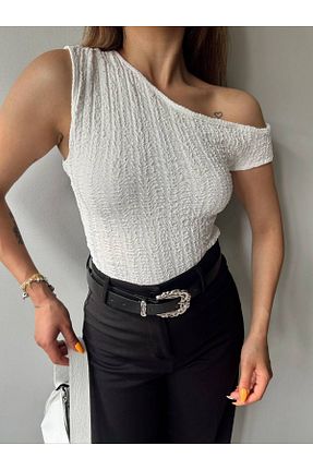 بلوز سفید زنانه ساده Butik Beyza - کد 944118751