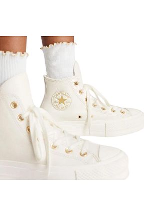 کفش اسنیکر زرد زنانه چرم اصل Converse - کد 906377085