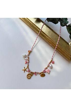 گردنبند جواهر رنگی زنانه روکش طلا Alice İsstanbul - کد 944101828
