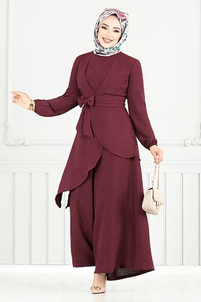 ست بالاتنه و پائین تنه قهوه ای زنانه بافتنی ModaMerve - کد 944399793