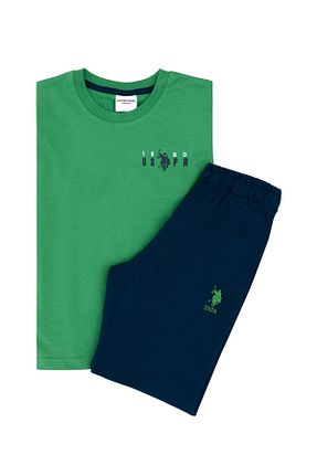 ست بالاتنه و پائین تنه سبز بچه گانه بافتنی U.S. Polo Assn. - کد 944436843