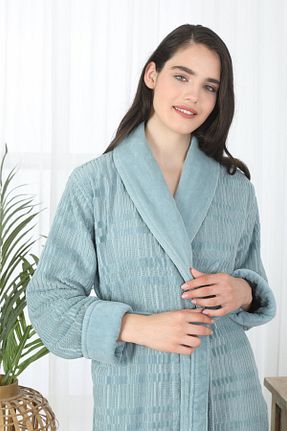 حوله پالتوئی فیروزه ای زنانه Özdilek - کد 944294775
