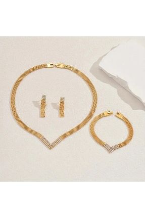 ست جواهر زرد زنانه 2+ byozanyılmaz - کد 944317762