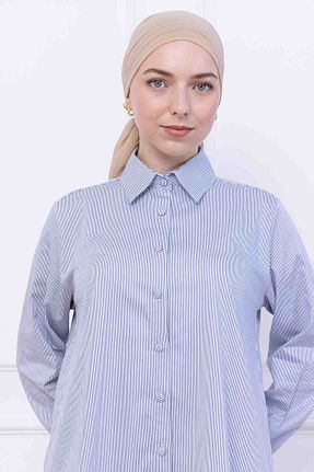 تونیک حجاب طوسی زنانه %100 پنبه FİDEY - کد 944526874