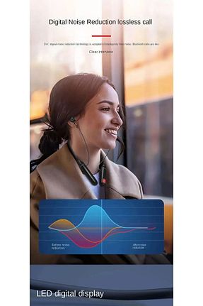 هدست بلوتوث بند گردنی مشکی KAZEMTECH - کد 944627812