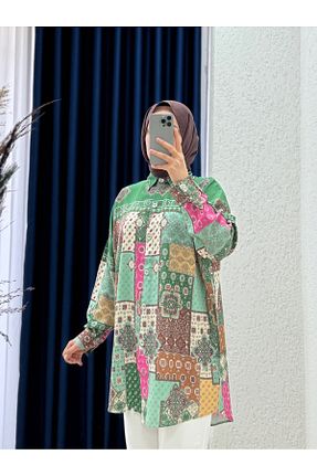 پیراهن حجاب رنگی زنانه اورسایز Mihra - کد 944407154