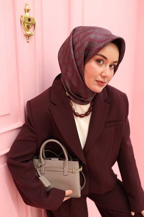 روسری زرشکی İpek Tivil Silk Home - کد 881274914