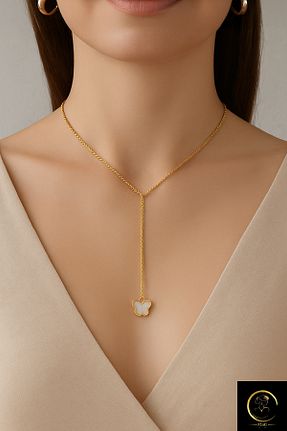 گردنبند جواهر زرد زنانه استیل ضد زنگ xtaki - کد 944450078